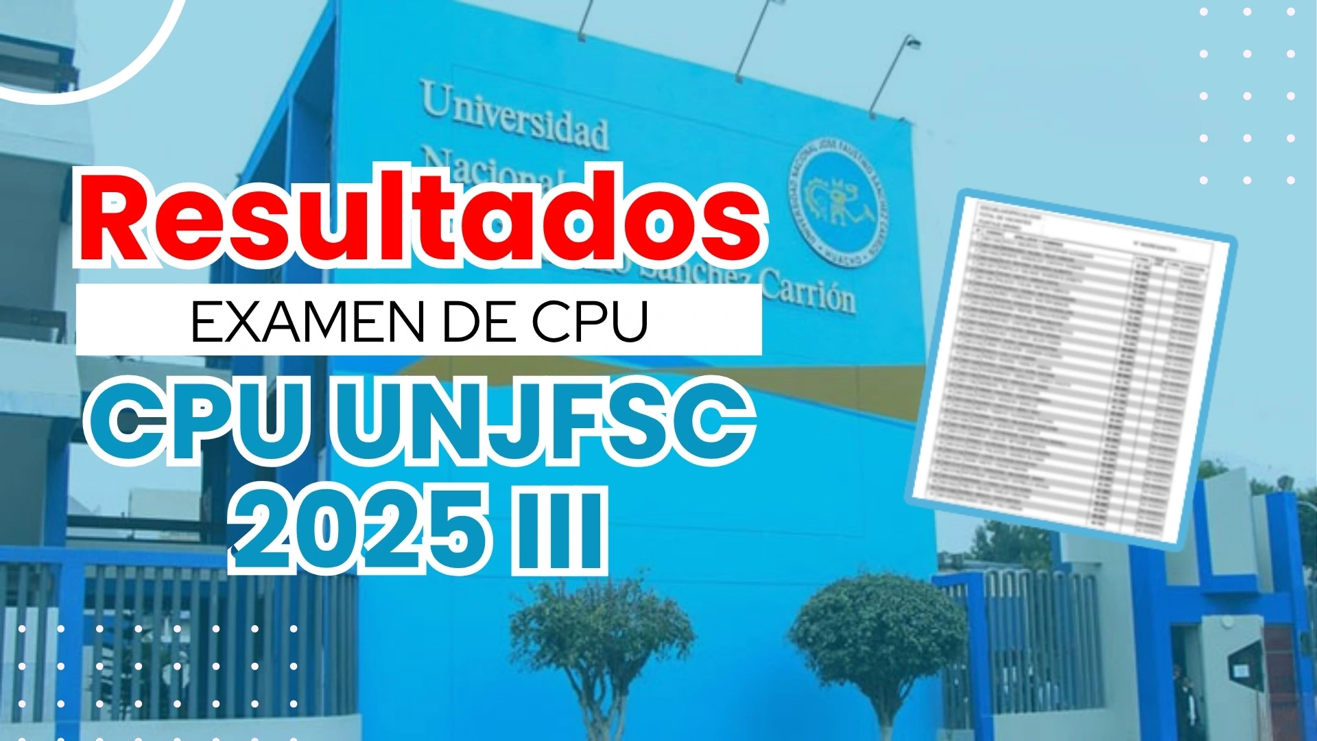 Resultados UNJFSC CPU 2025 III